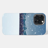 Een winteravond achtergrond iPhone hoesje (Achterkant horizontaal)