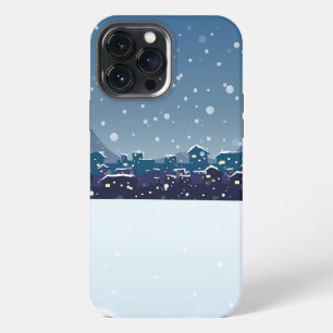 Een winteravond achtergrond iPhone 13 pro max hoesje
