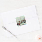 Een winterdag in St. James's Park Vierkante Sticker (Envelop)