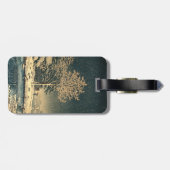 Een winterdag op de Sumida rivier in Japan Bagagelabel (Achterkant horizontaal)