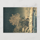 Een winterdag op de Sumida rivier in Japan Briefkaart (Achterkant)