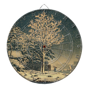Een winterdag op de Sumida-rivier in Japan Dartbord