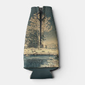 Een winterdag op de Sumida rivier in Japan Flesjeskoeler (Achterkant)