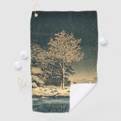 Een winterdag op de Sumida rivier in Japan Golfhanddoek (Insitu)