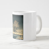 Een winterdag op de Sumida rivier in Japan Grote Koffiekop (Voorkant rechts)