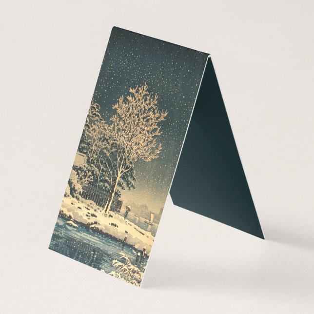 Een winterdag op de Sumida rivier in Japan Kaart (Voorkant)