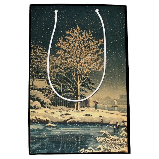 Een winterdag op de Sumida rivier in Japan Medium Cadeauzakje (Voorkant)