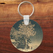 Een winterdag op de Sumida rivier in Japan Sleutelhanger (Voorkant)