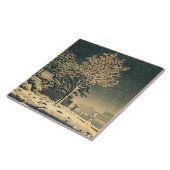 Een winterdag op de Sumida rivier in Japan Tegeltje (Zijkant)