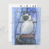 Een winterkat. briefkaart (Voorkant / Achterkant)