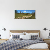 Een wintermuur canvas afdruk (Insitu (Slaapkamer))