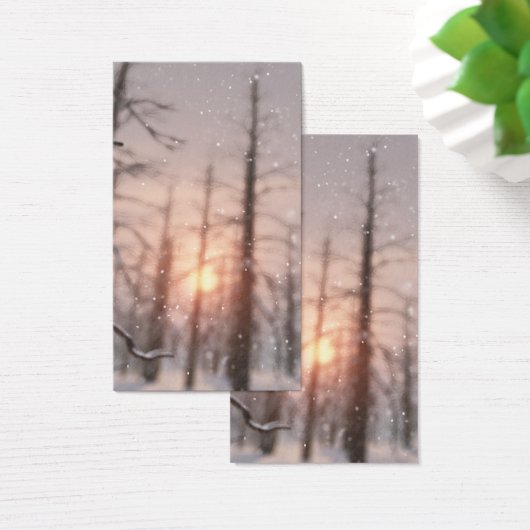 Een Winternacht Droom Bladwijzer Visitekaartjes (Bureau)