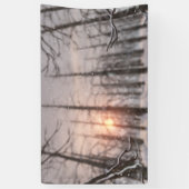 Een winternachtdroombanner spandoek (Verticaal)