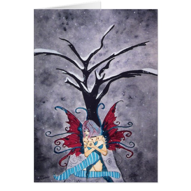 Een winternachtdroomkaart (Voorkant)