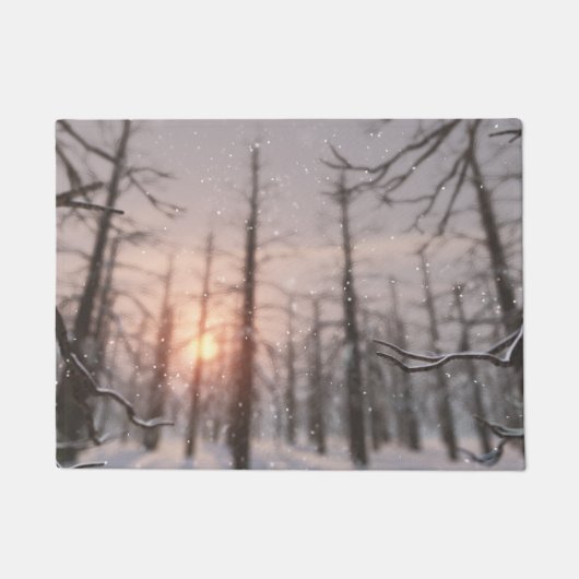 Een winternachts droomdeurmat deurmat (Voorkant)