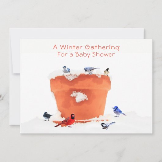 Een winterneutrale Baby shower: uitnodiging (Voorkant)