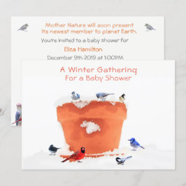 Een winterneutrale Baby shower: uitnodiging
