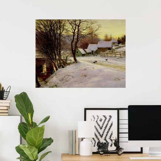 Een winterochtend, beroemd schilderij, poster (Thuiskantoor)