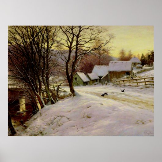 Een winterochtend, beroemd schilderij, poster (Voorkant)