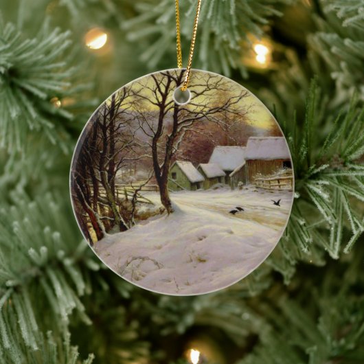 Een winterochtend keramisch ornament (Boom)