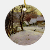 Een winterochtend keramisch ornament (Voorkant)