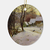 Een winterochtend keramisch ornament (Links)