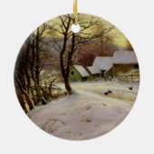 Een winterochtend keramisch ornament (Achterkant)