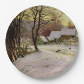 Een winterochtend papieren bordje (Voorkant)