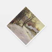 Een winterochtend servet (Hoek)