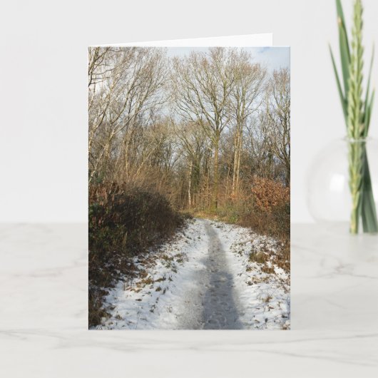 Een winterpad bij Arnside Bedankkaart (Voorkant)