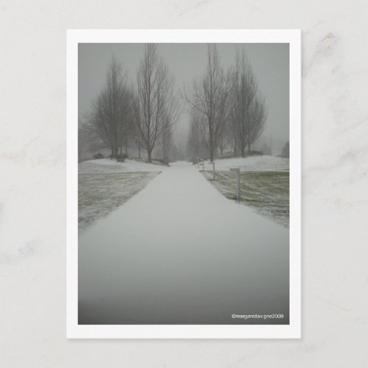 Een winterpad.... briefkaart (Voorkant)