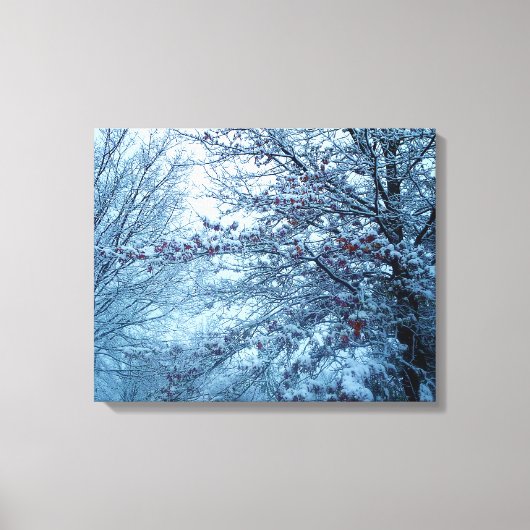Een WINTERS DAY-canvas Canvas Afdruk (Voorkant)