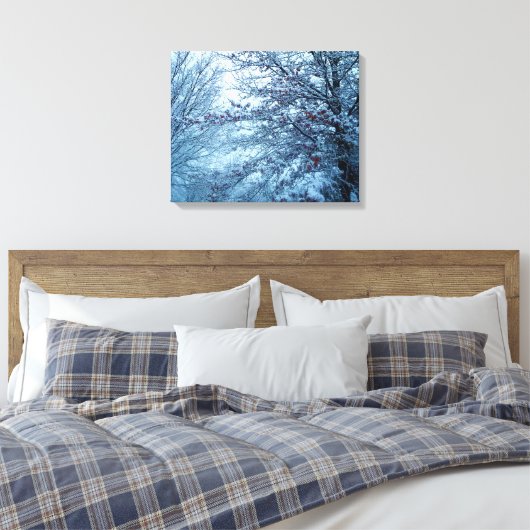 Een WINTERS DAY-canvas Canvas Afdruk (Insitu (Slaapkamer))