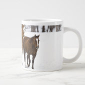 Een winters landschap van hardlopen grote koffiekop (Rechts)