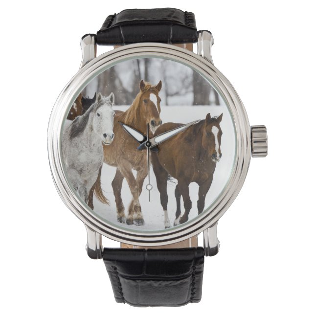 Een winters landschap van hardlopen horloge (Voorkant)