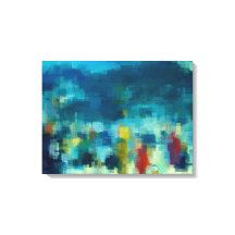 Een Winters Night Out Abstracte kubistische stijl 