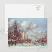 Een winterscène in Amsterdam Briefkaart (Voorkant / Achterkant)