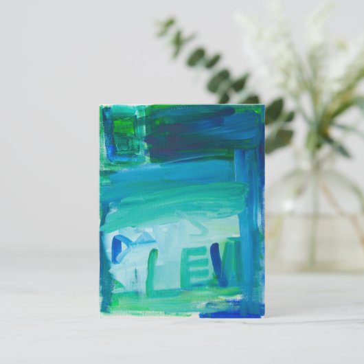 Een winterscène van Levi Feestdagenkaart (Staand voorkant)