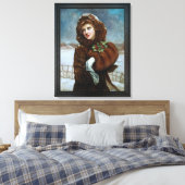 Een winterschoonheid van Francois Martin-Kavel Canvas Afdruk (Insitu (Slaapkamer))