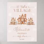 Een winterse Baby shower is welkom Poster (Voorkant)