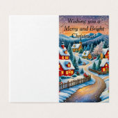 Een winterse dorpsscene. kaart (Buitenkant ongevouwen)