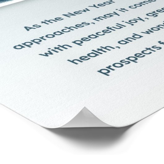 Een winterse nacht poster (Hoek)