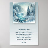 Een winterse nacht poster (Voorkant)