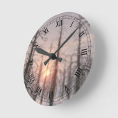 Een winterslaapklok in de nacht ronde klok (Hoek)