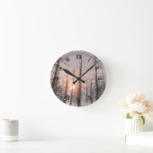 Een winterslaapklok in de nacht ronde klok (Huis)