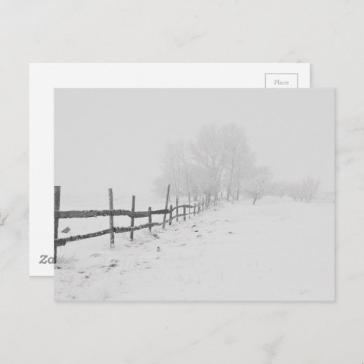 Een wintersneeuwscène briefkaart (Voorkant / Achterkant)