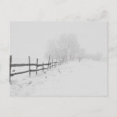 Een wintersneeuwscène briefkaart (Voorkant)