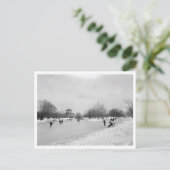 Een wintersport briefkaart (Staand voorkant)