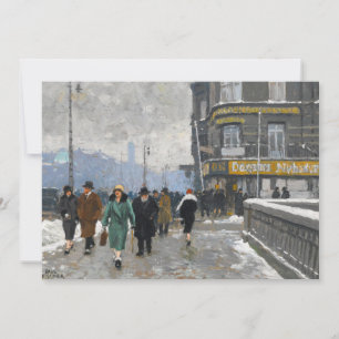 Een winterstraat Paul Fischer