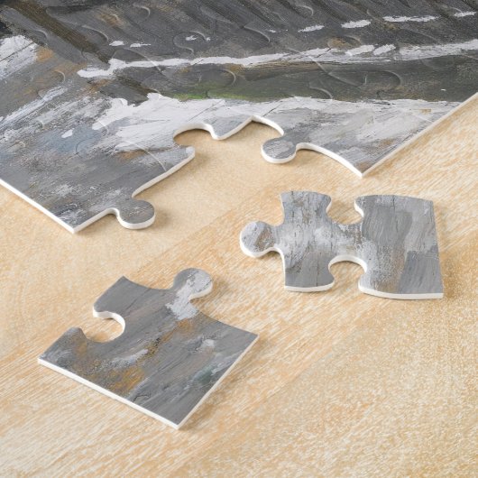 Een winterstraat | Paul Fischer Legpuzzel (Zijkant)